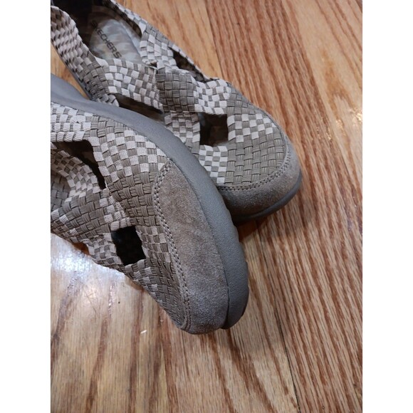 Skechers Taupe Savor‎ Entice Woven Relaxed Fit Slip-On Memory Foam Shoes 9.5 - Picture 8 of 10